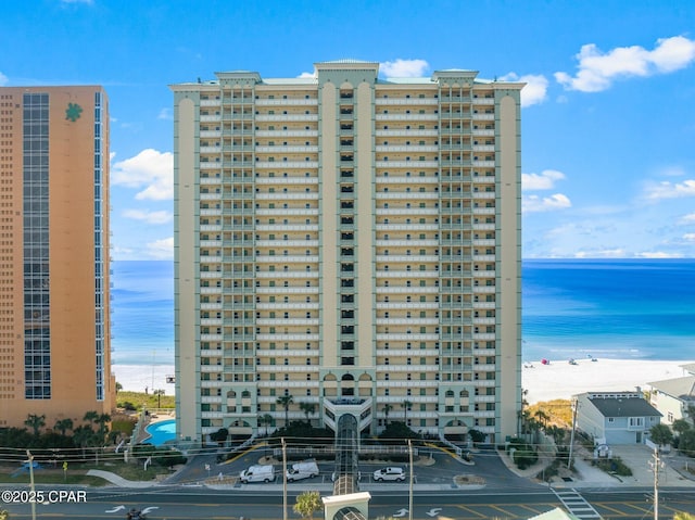 view of property with a water view