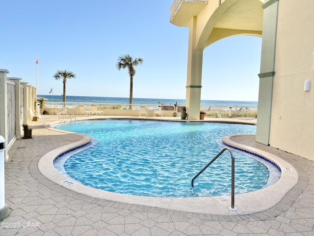 pool with a water view
