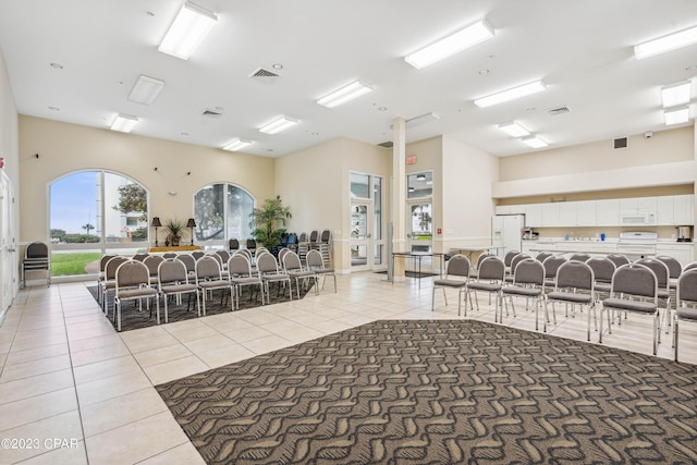 interior space featuring visible vents