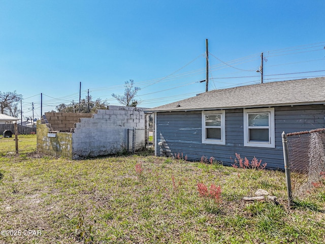 exterior space featuring fence