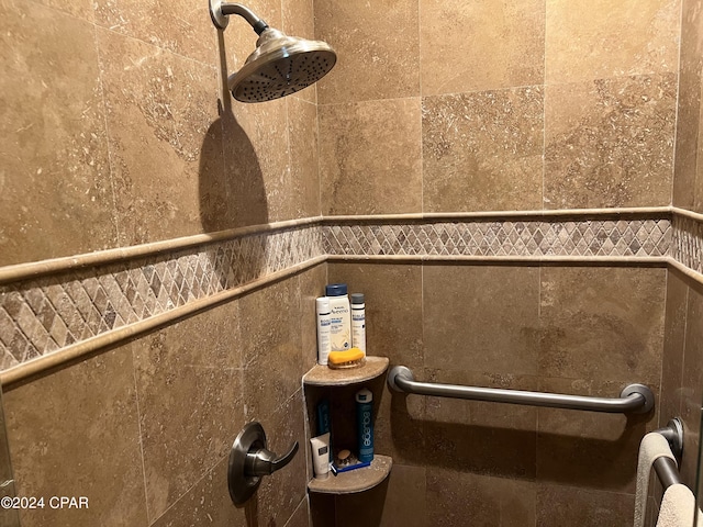 details with tiled shower