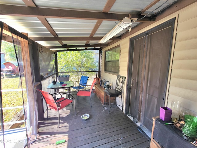 view of sunroom / solarium