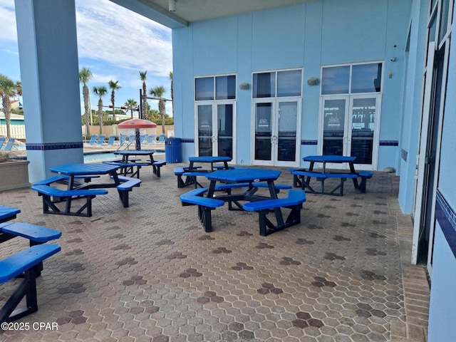 view of patio with french doors