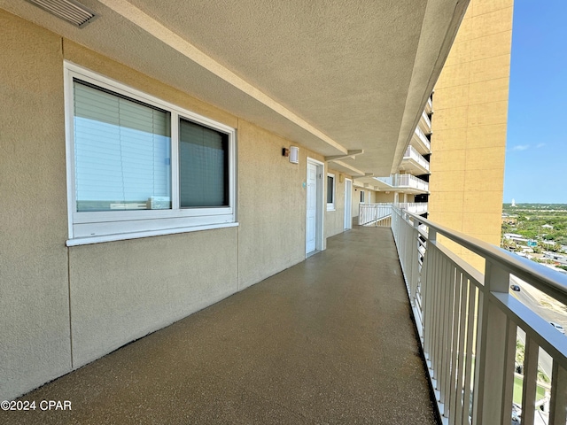 balcony featuring visible vents