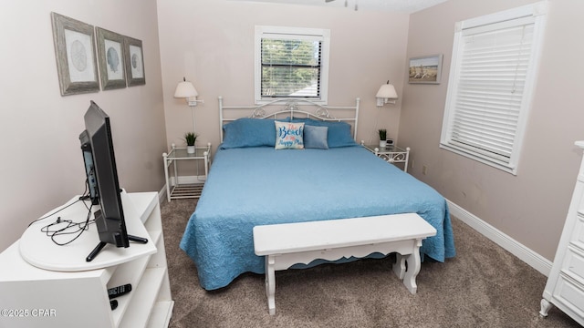 bedroom featuring baseboards and carpet floors