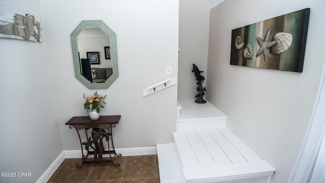 hallway with baseboards