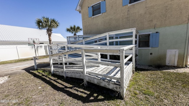 exterior space featuring fence