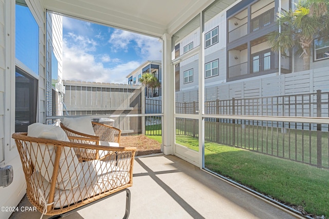 view of sunroom / solarium