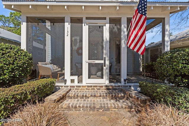 view of doorway to property