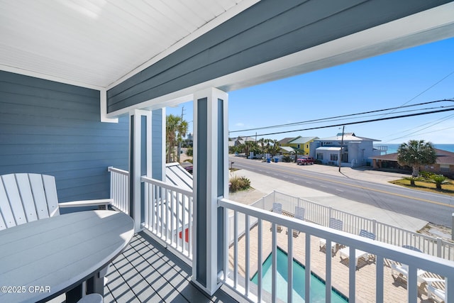 balcony with a residential view