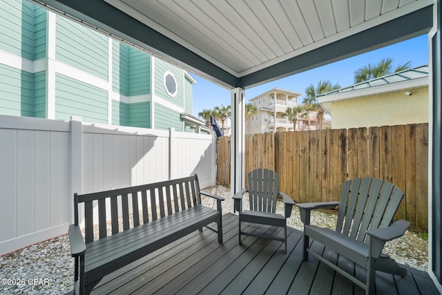 wooden deck with fence