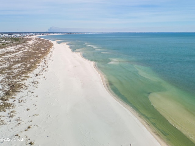 water view with a view of the beach