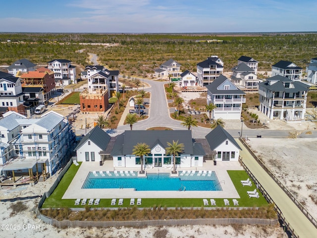 bird's eye view featuring a residential view