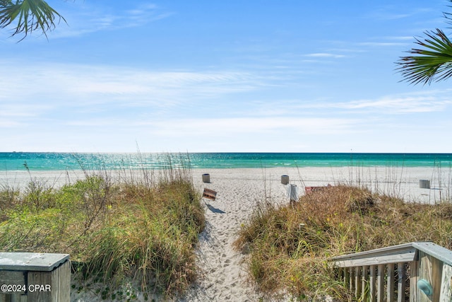 property view of water with a view of the beach