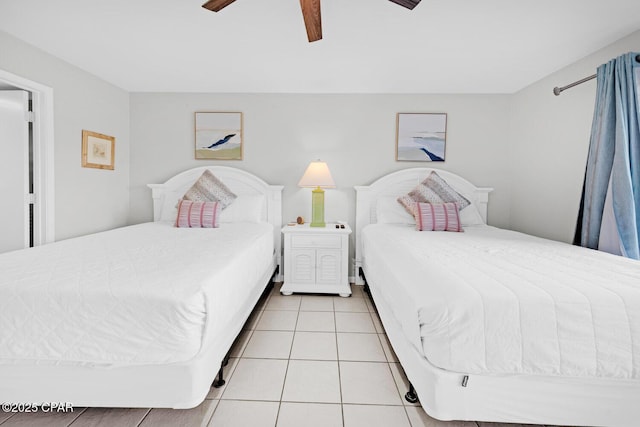 520 Richard Jackson Blvd Unit 3308, Panama City Beach, FL 32407 - tiled bedroom with a ceiling fan
