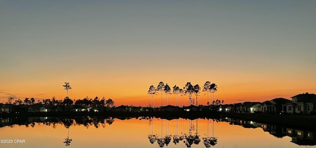 property view of water featuring a residential view