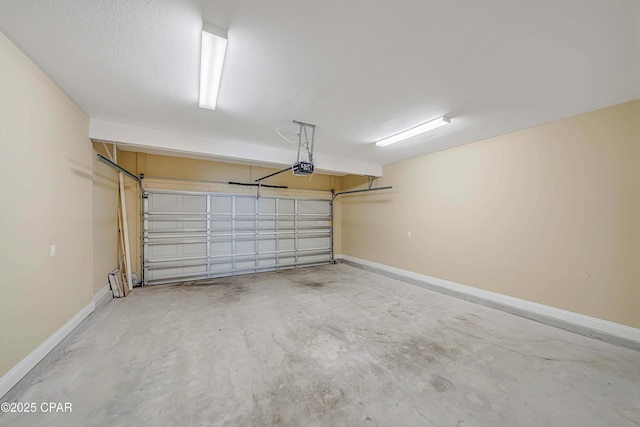 garage with baseboards