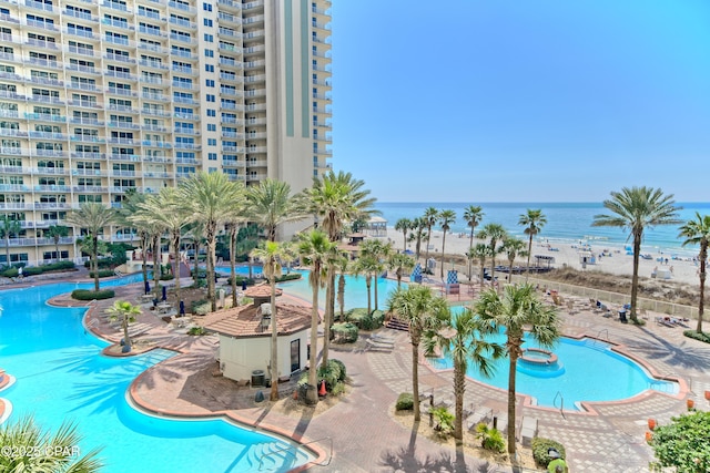 pool featuring a water view