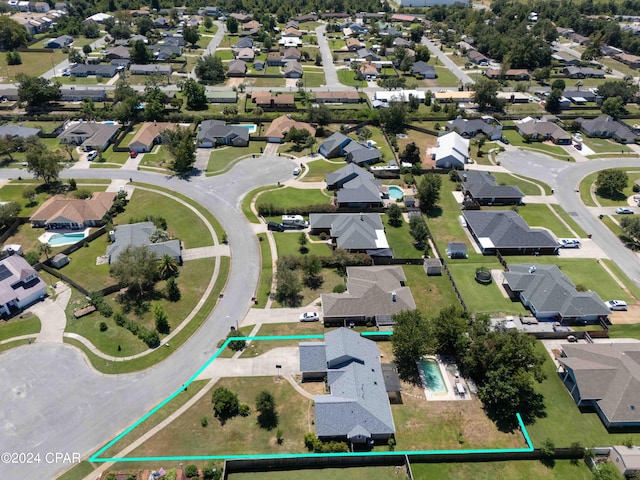 birds eye view of property featuring a residential view