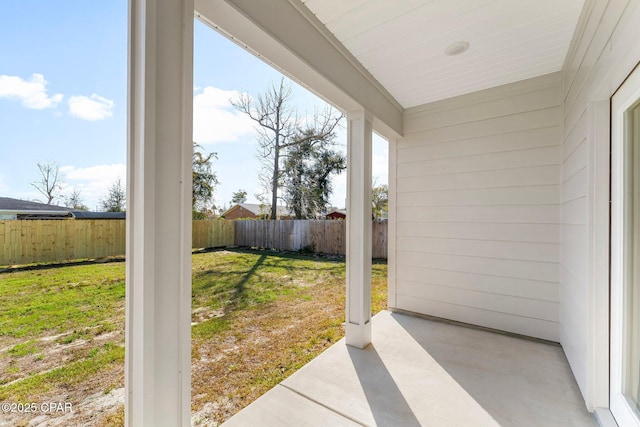 view of patio with a fenced backyard