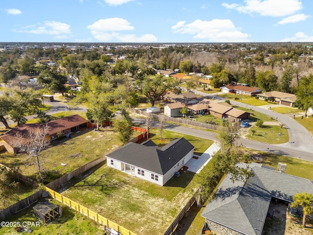 drone / aerial view with a residential view