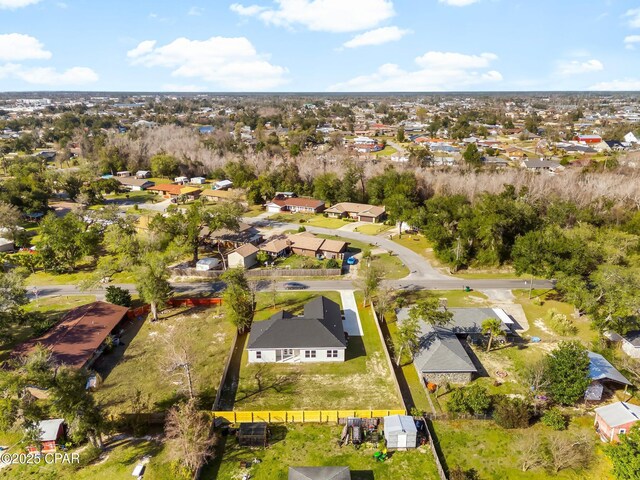 aerial view with a residential view