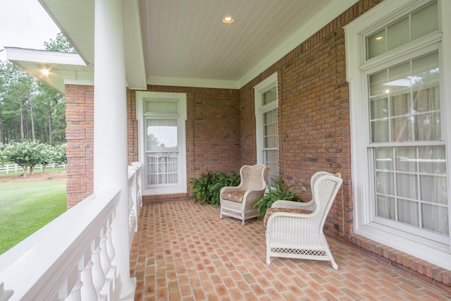 view of patio with covered porch