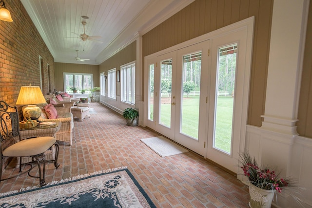 view of sunroom