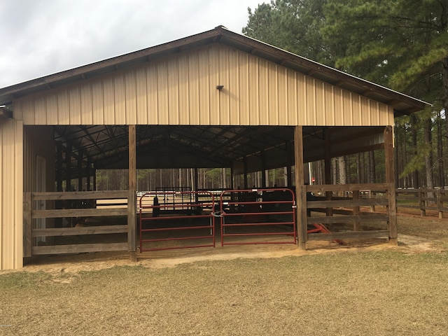 view of horse barn