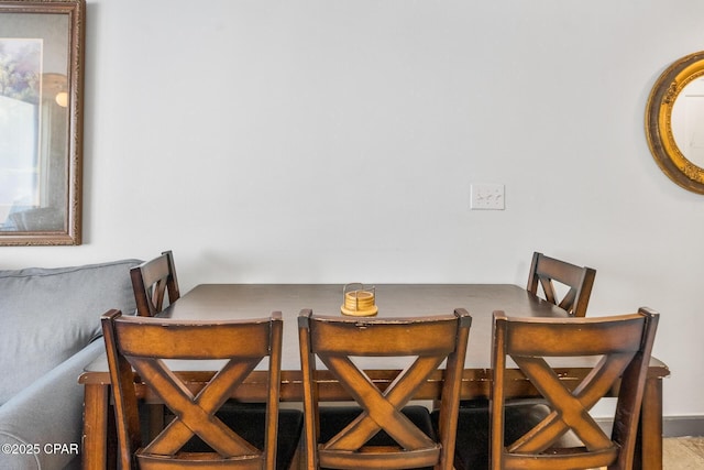 view of dining room