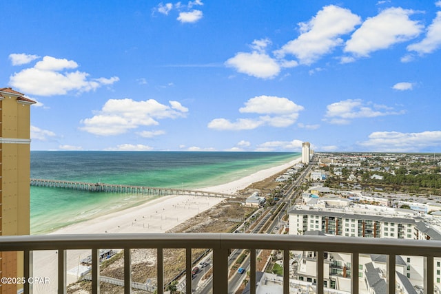 water view with a beach view