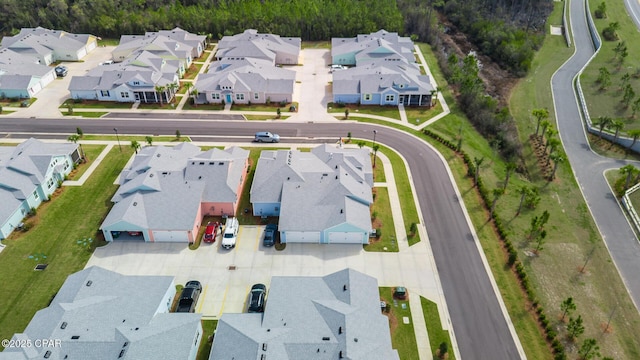 bird's eye view with a residential view