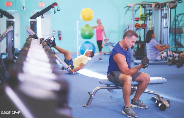 view of workout area