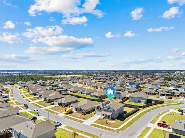 bird's eye view with a residential view