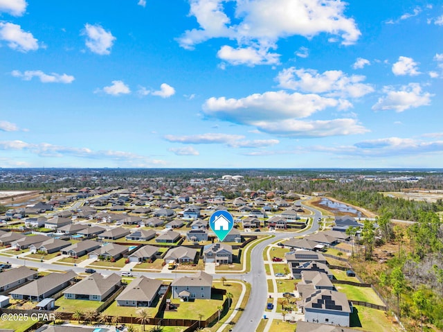 bird's eye view featuring a residential view