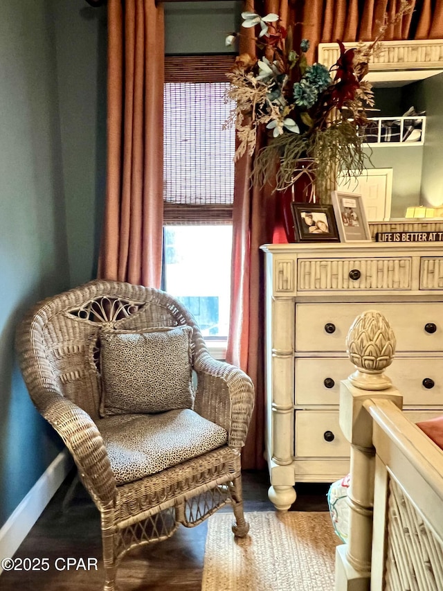 sitting room featuring baseboards