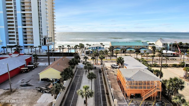 property view of water with a view of the beach