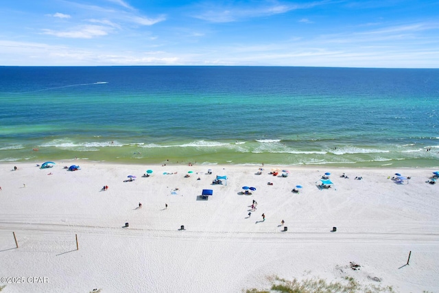 water view featuring a beach view