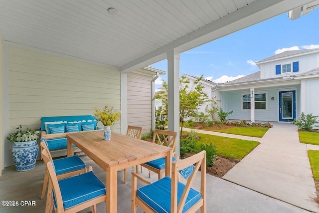 view of patio / terrace featuring outdoor dining space