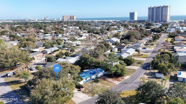 aerial view featuring a city view