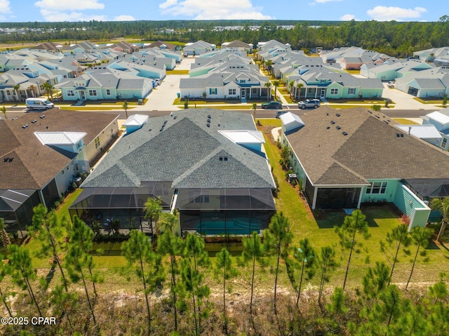 drone / aerial view featuring a residential view