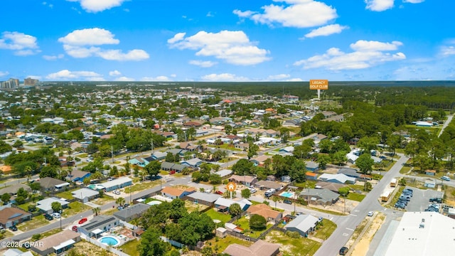 bird's eye view with a residential view