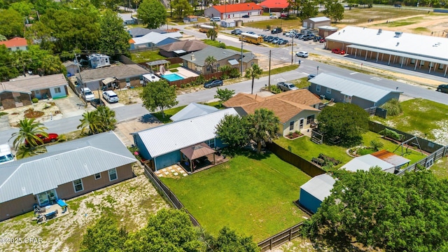 bird's eye view with a residential view