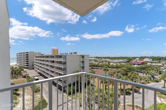 balcony with a city view