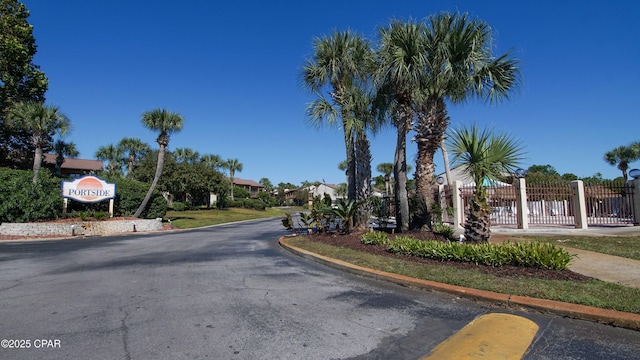 view of road featuring curbs