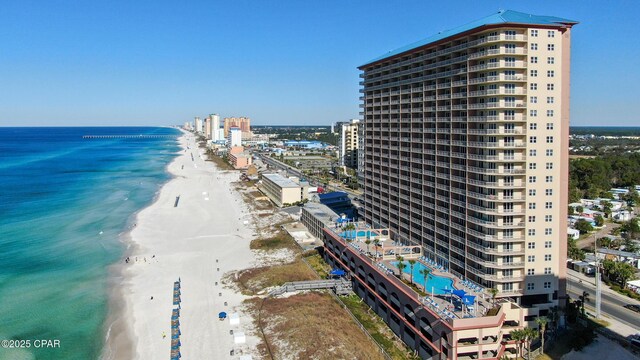 14825 Front Beach Rd Unit 2003, Panama City Beach, FL 32413 - water view featuring a city view and a view of the beach