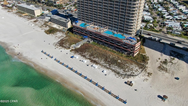 14825 Front Beach Rd Unit 2003, Panama City Beach, FL 32413 - birds eye view of property featuring a view of the beach and a water view