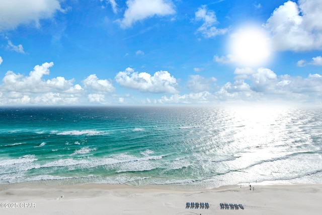 water view featuring a beach view