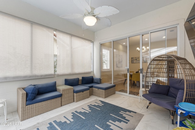 lobby with a sunroom