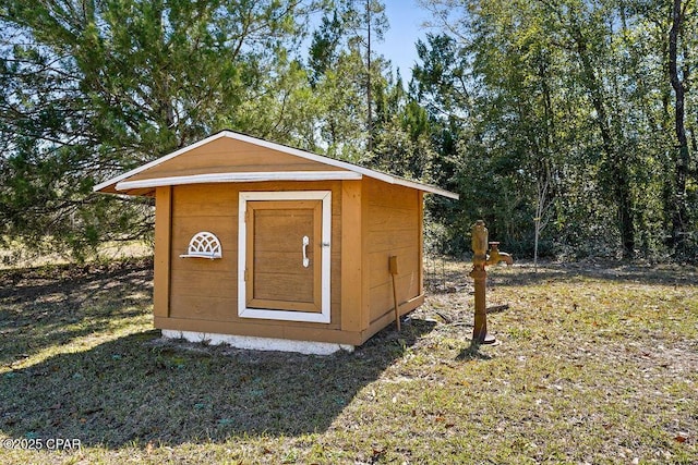 view of shed